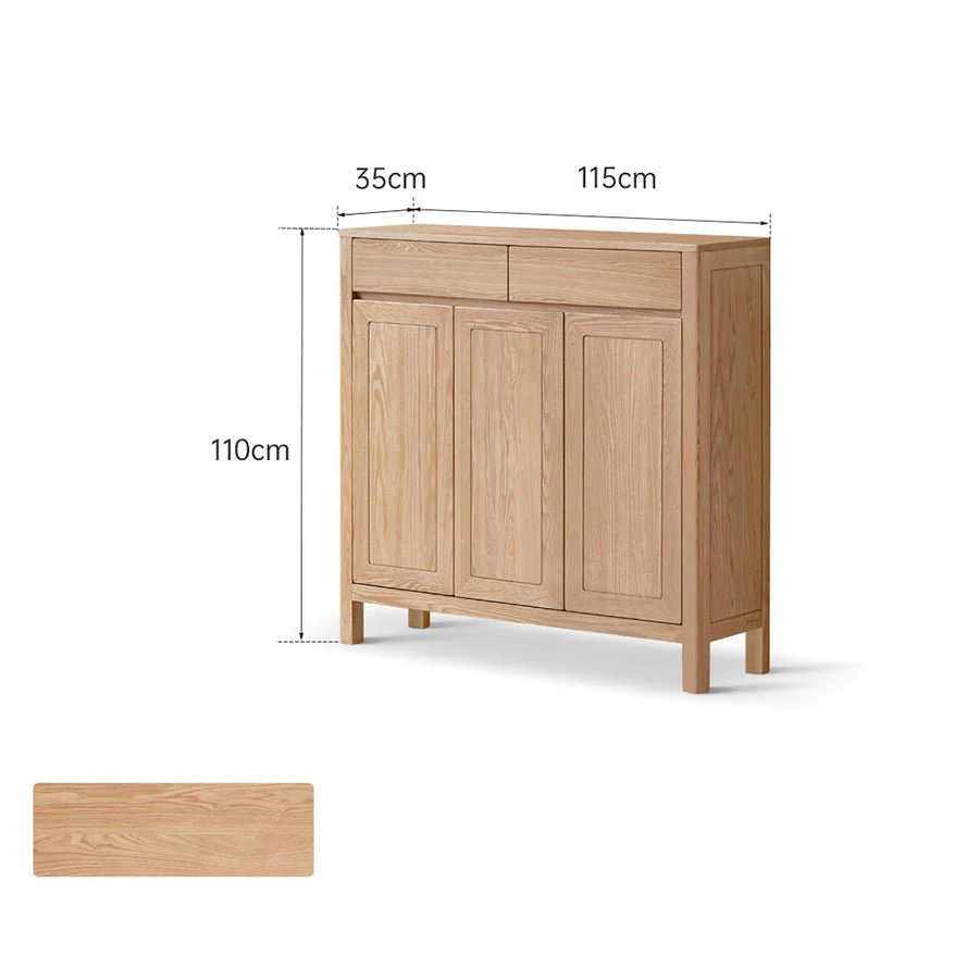Humbie Natural Solid Ash Shoe Cabinet - Image 15