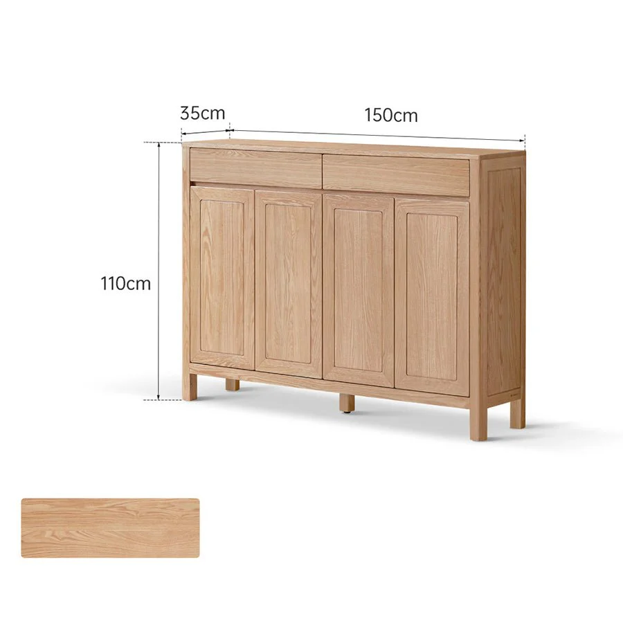 Humbie Natural Solid Ash Shoe Cabinet - Image 16