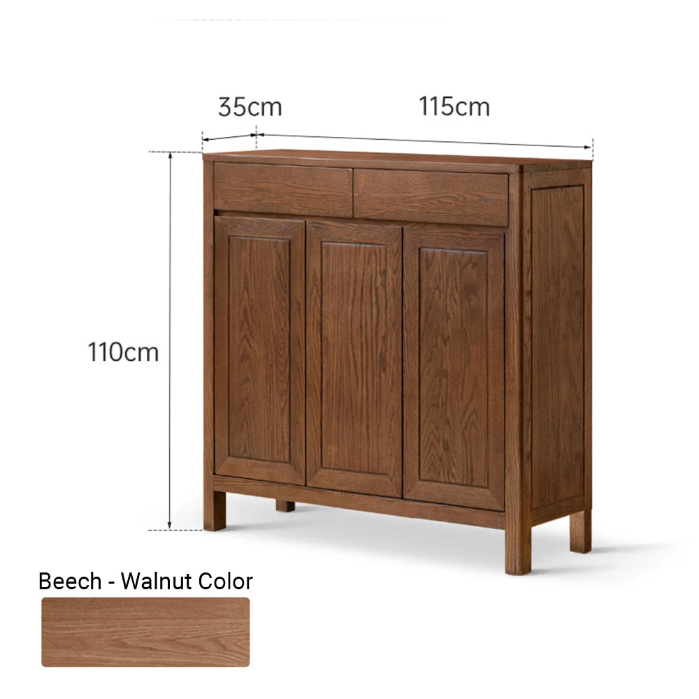 Humbie Natural Solid Ash Shoe Cabinet - Image 17
