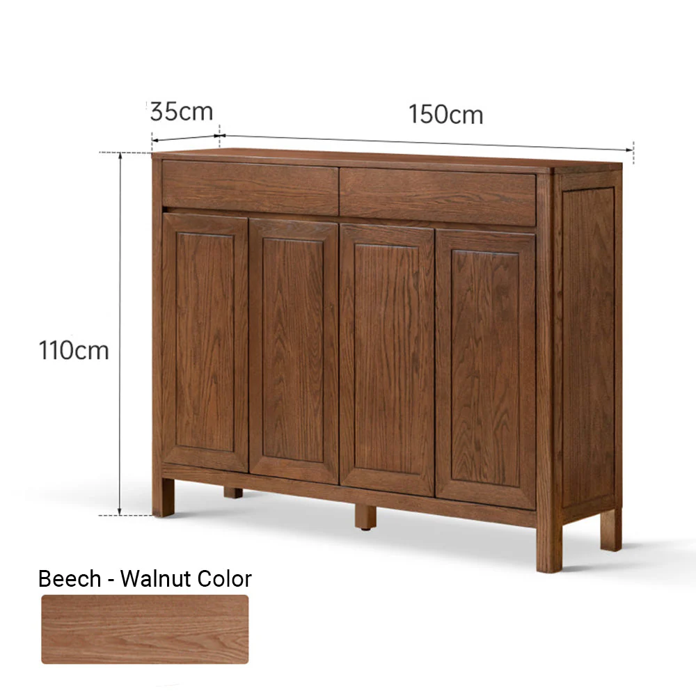 Humbie Natural Solid Ash Shoe Cabinet - Image 18