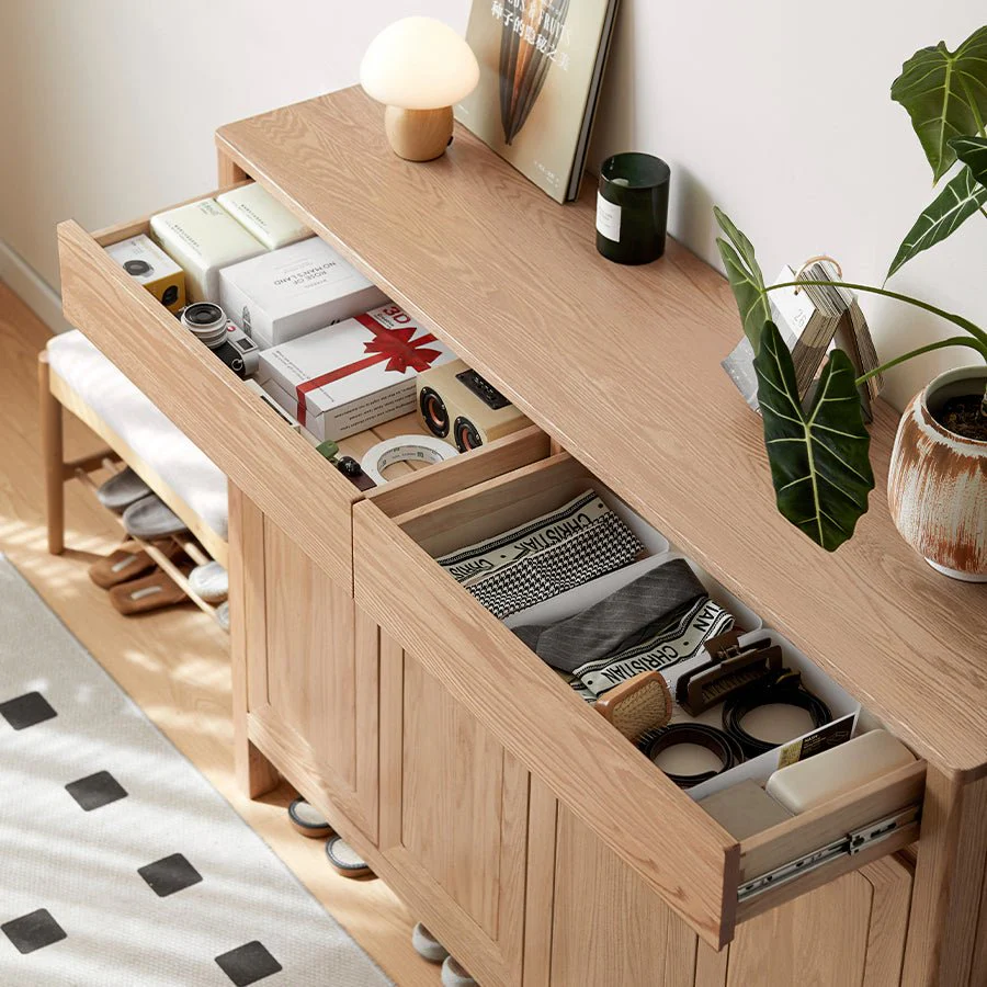 Humbie Natural Solid Ash Shoe Cabinet - Image 5