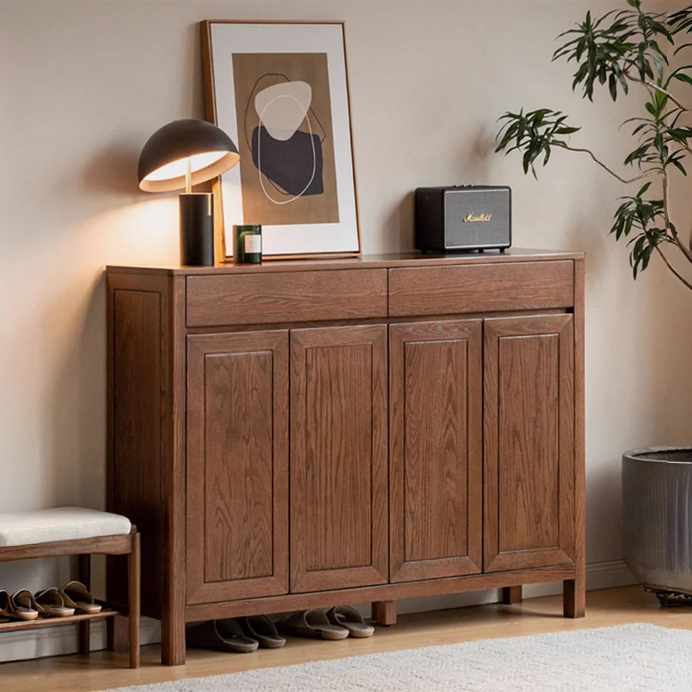 Humbie Natural Solid Ash Shoe Cabinet - Image 7