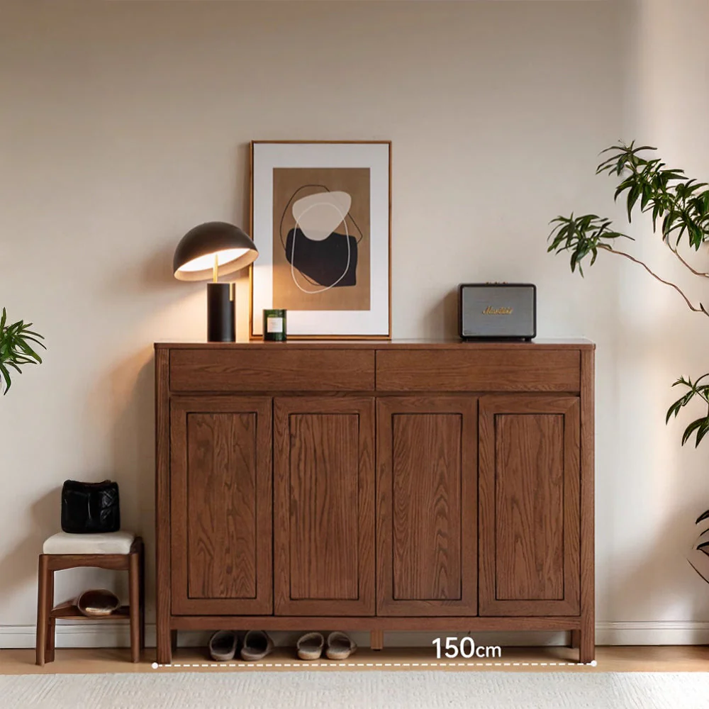 Humbie Natural Solid Ash Shoe Cabinet - Image 8