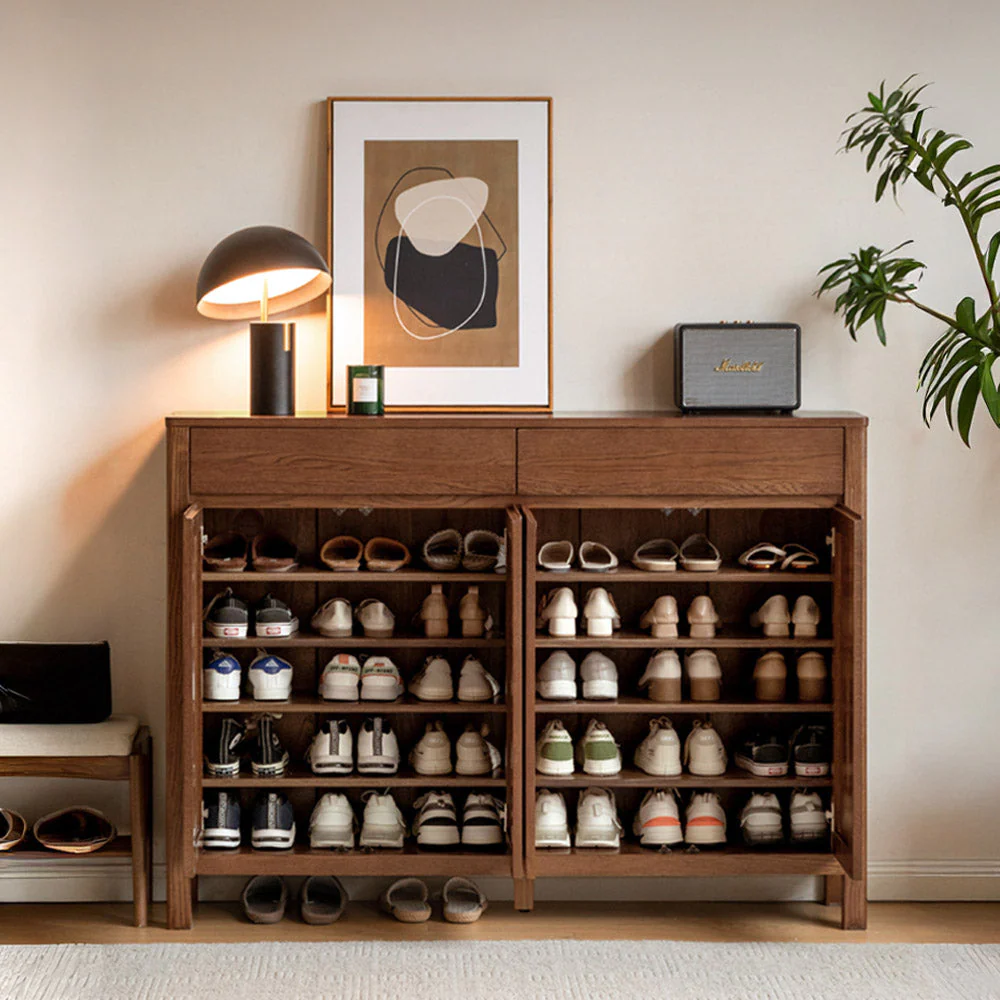 Humbie Natural Solid Ash Shoe Cabinet - Image 9
