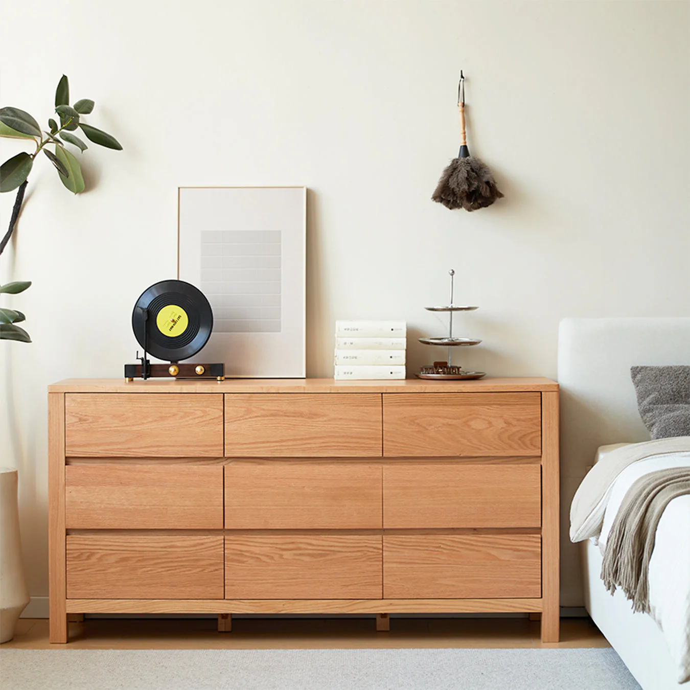 Humbie Natural Solid Oak Chest of 9 Drawers - Image 5