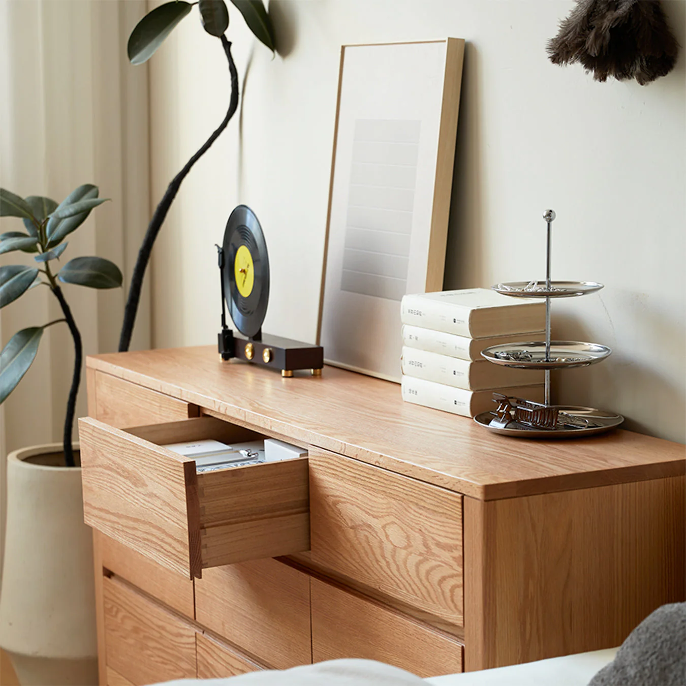 Humbie Natural Solid Oak Chest of 9 Drawers - Image 7