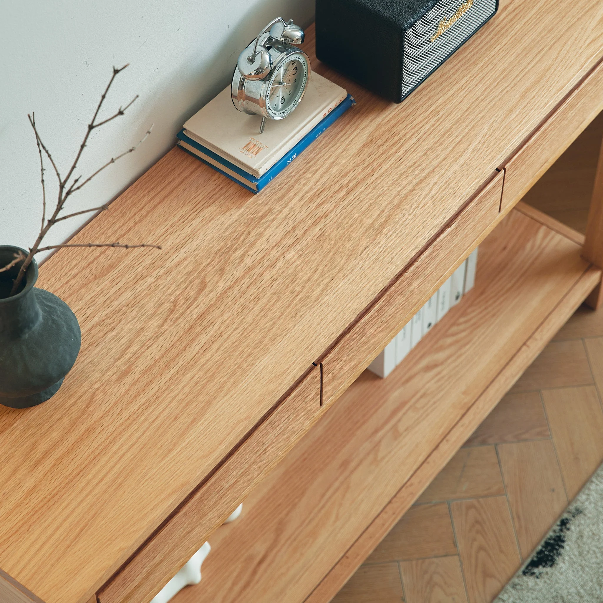 Humbie Natural Solid Oak Console Table - Image 5