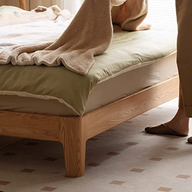 Humbie Natural Solid Oak Cushion Back Bed Frame - Image 3