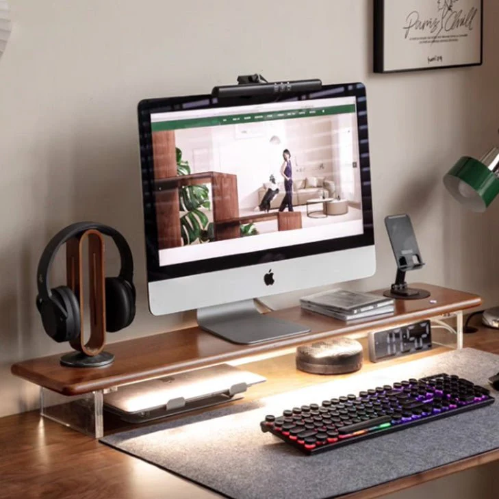 Humbie Natural Solid Oak Desk Floating Shelve - Image 4