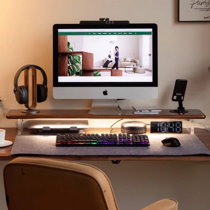Humbie Natural Solid Oak Desk Floating Shelve - Image 5