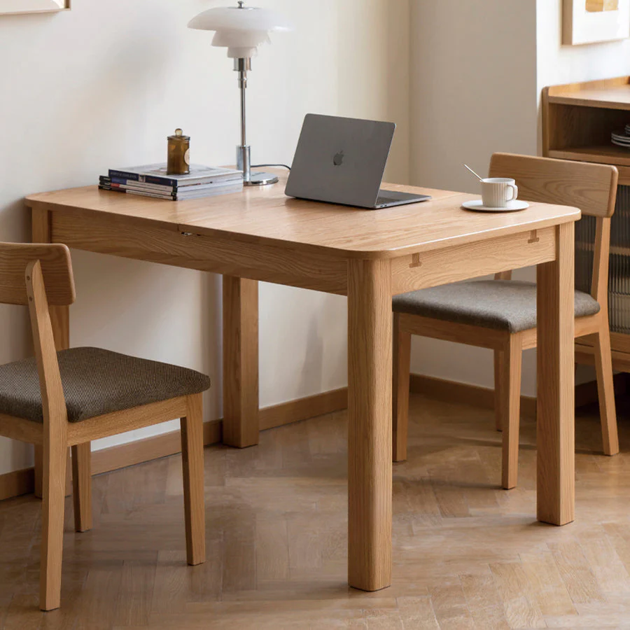 Humbie Natural Solid Oak Extending Dining Table - Image 3