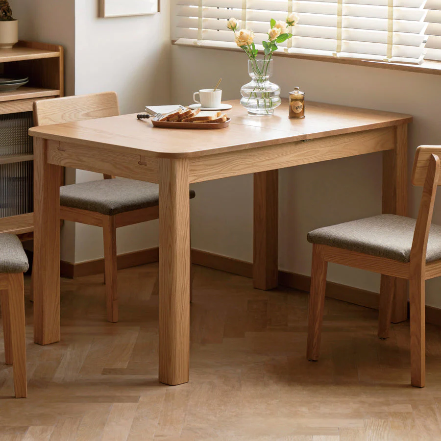 Humbie Natural Solid Oak Extending Dining Table - Image 4