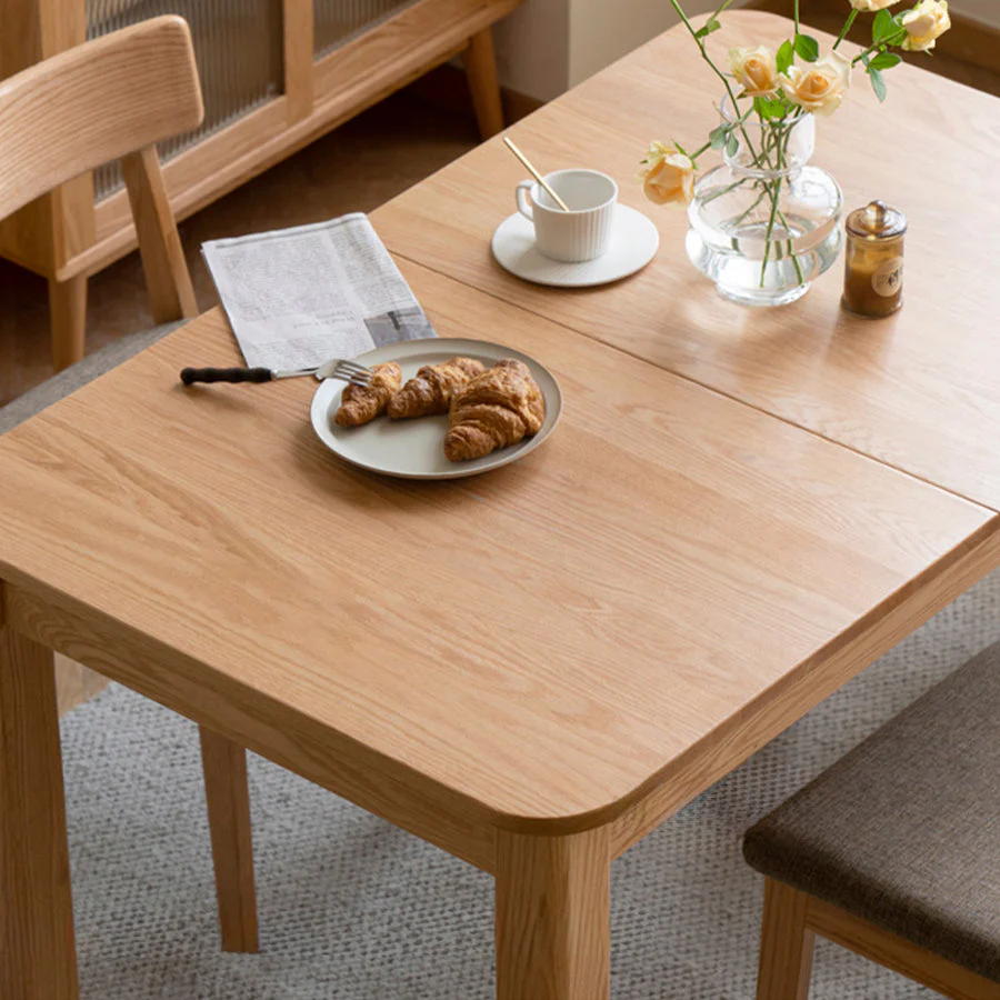 Humbie Natural Solid Oak Extending Dining Table - Image 5