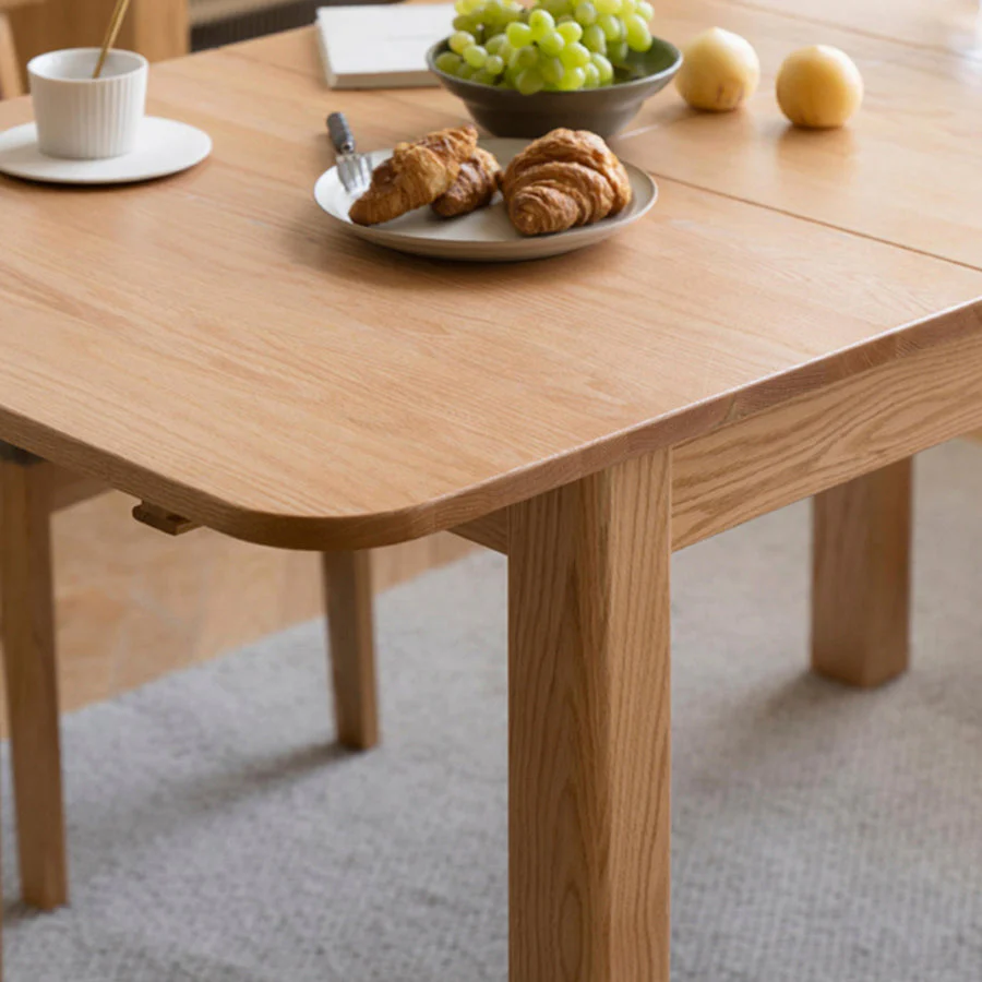 Humbie Natural Solid Oak Extending Dining Table - Image 6
