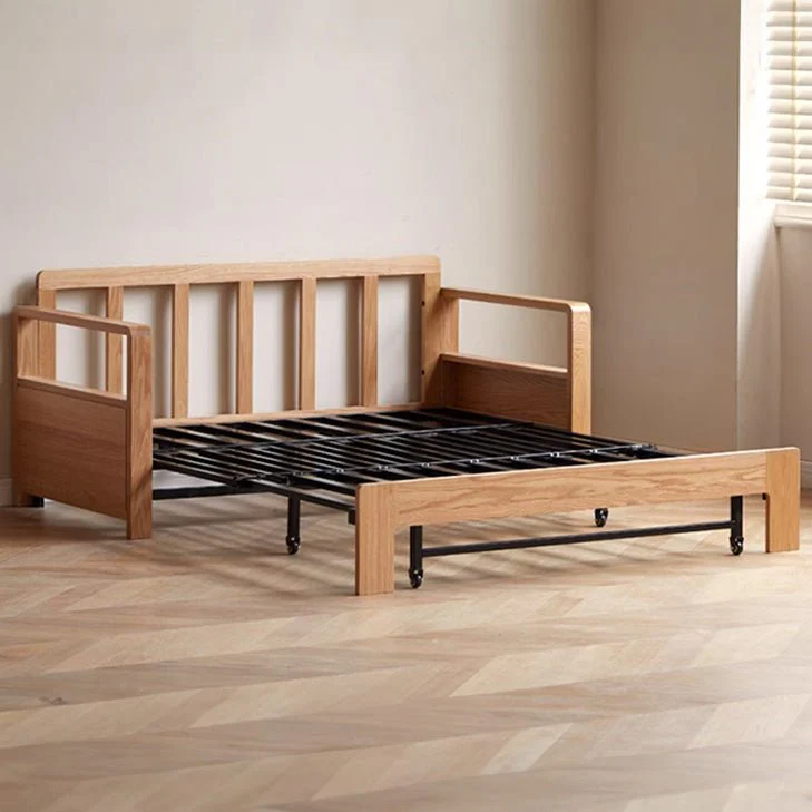 Humbie Natural Solid Oak Sofa Bed - Image 6