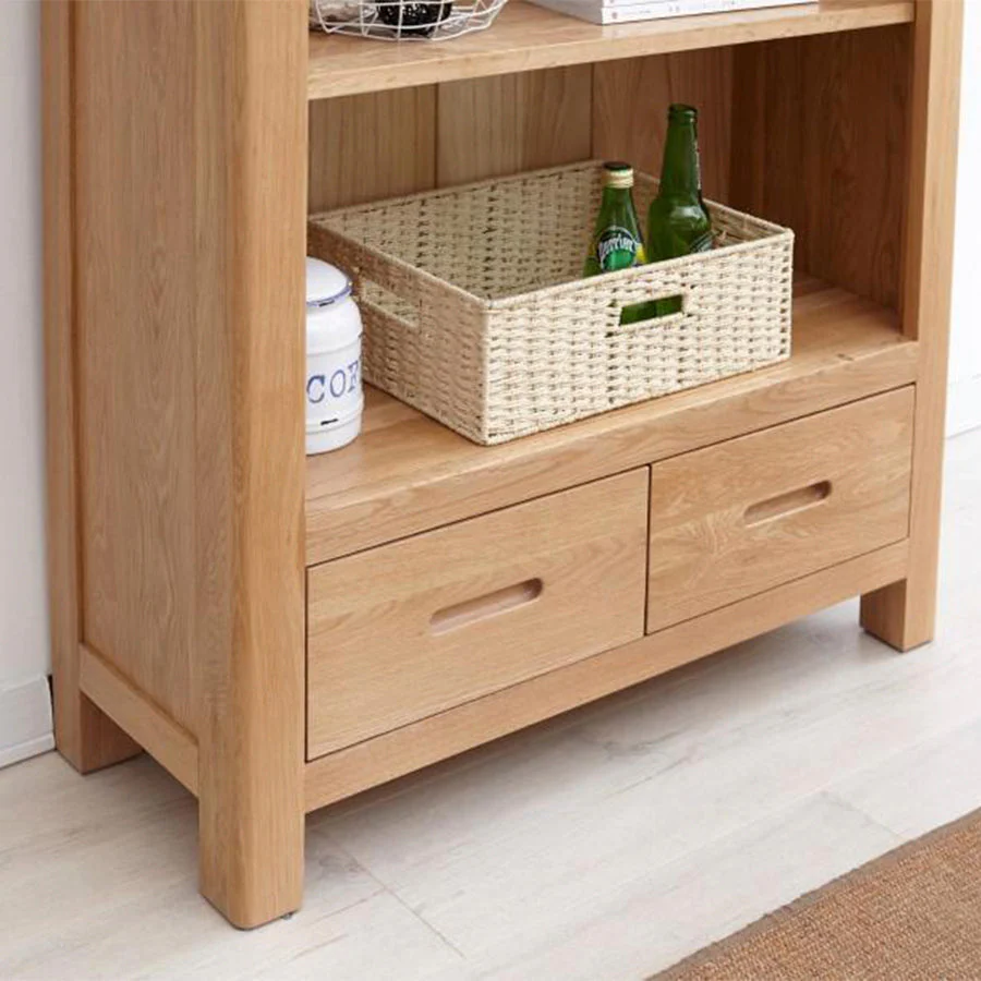 Humbie Solid Oak Large Bookcase - Image 4