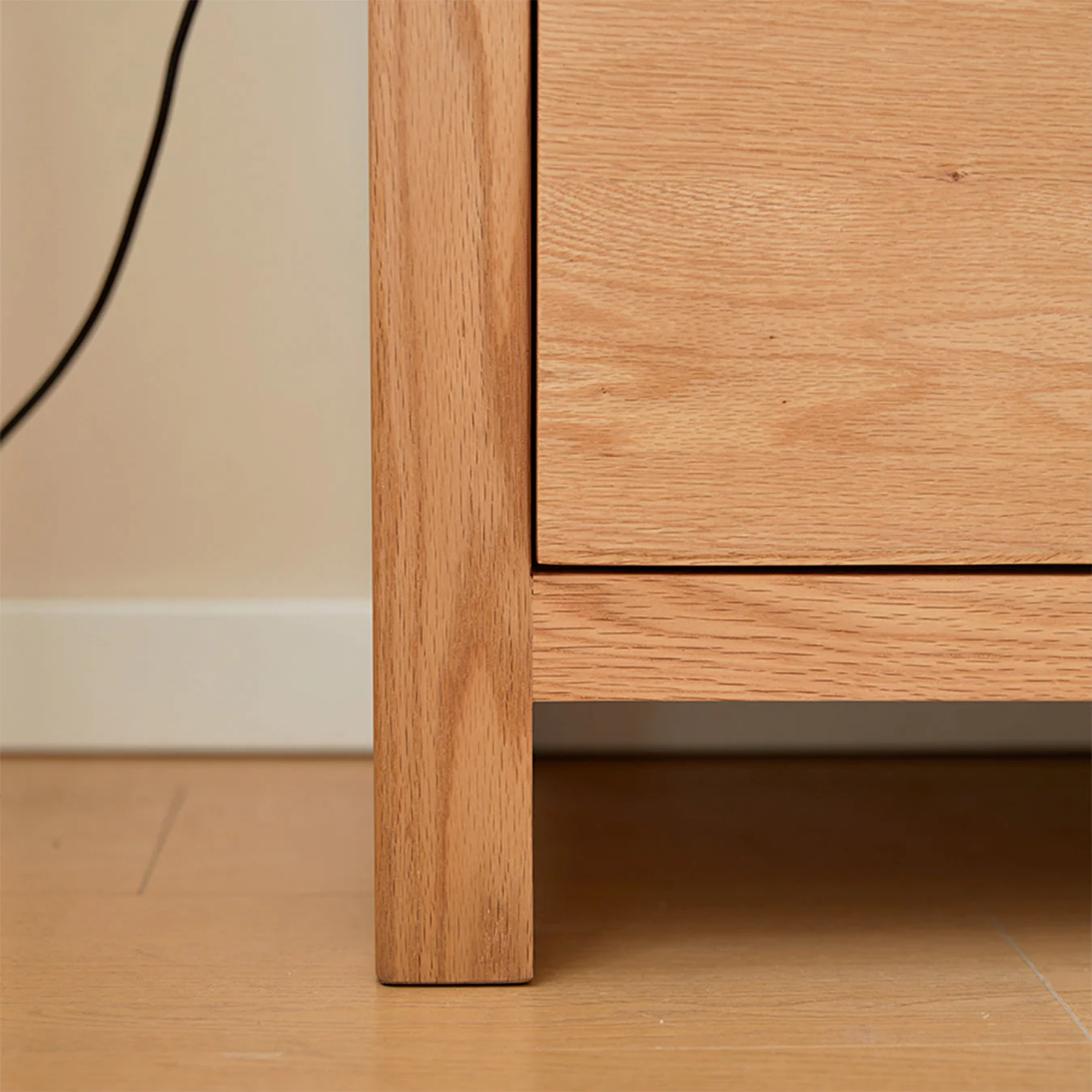 Humbie Natural Solid Oak Large TV Unit - Image 9