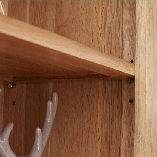 Humbie Solid Oak Slim Display Cabinet - Image 6