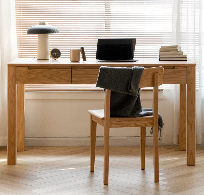 Humbie Solid Oak Study Desk - Image 3