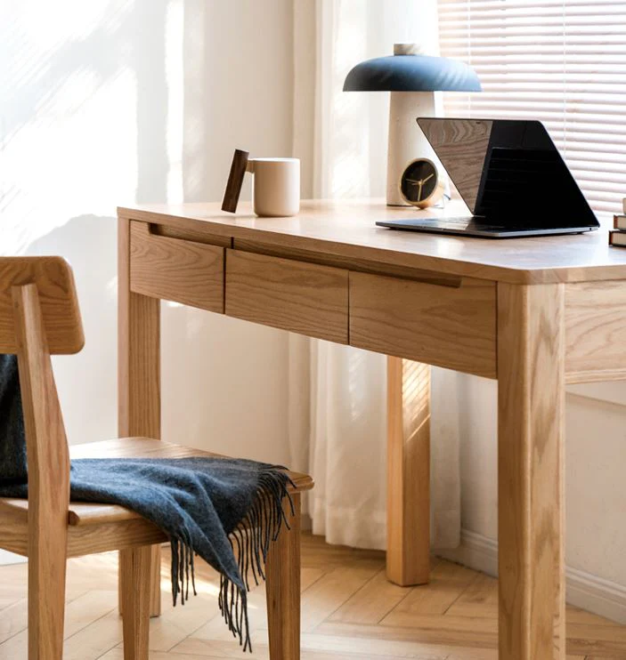 Humbie Solid Oak Study Desk - Image 4
