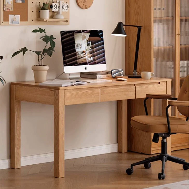 Humbie Solid Oak Study Desk - Image 5