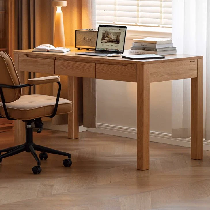 Humbie Solid Oak Study Desk - Image 6
