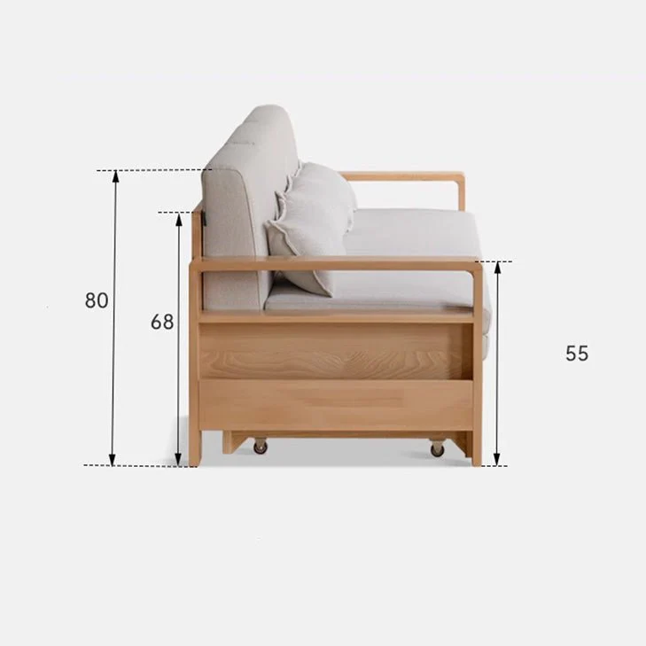 Hyogo Natural Solid Oak Sofa Bed - Image 10