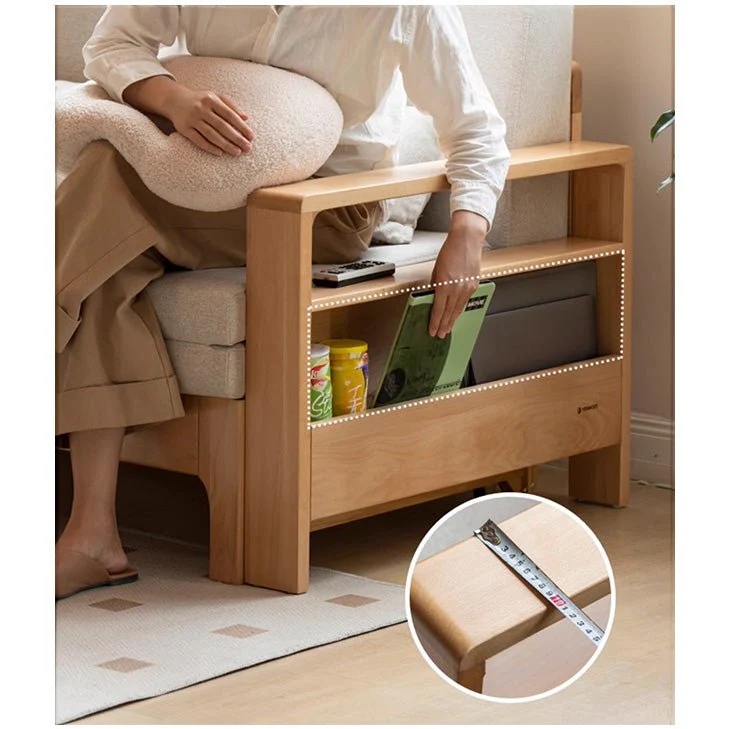 Hyogo Natural Solid Oak Sofa Bed - Image 4