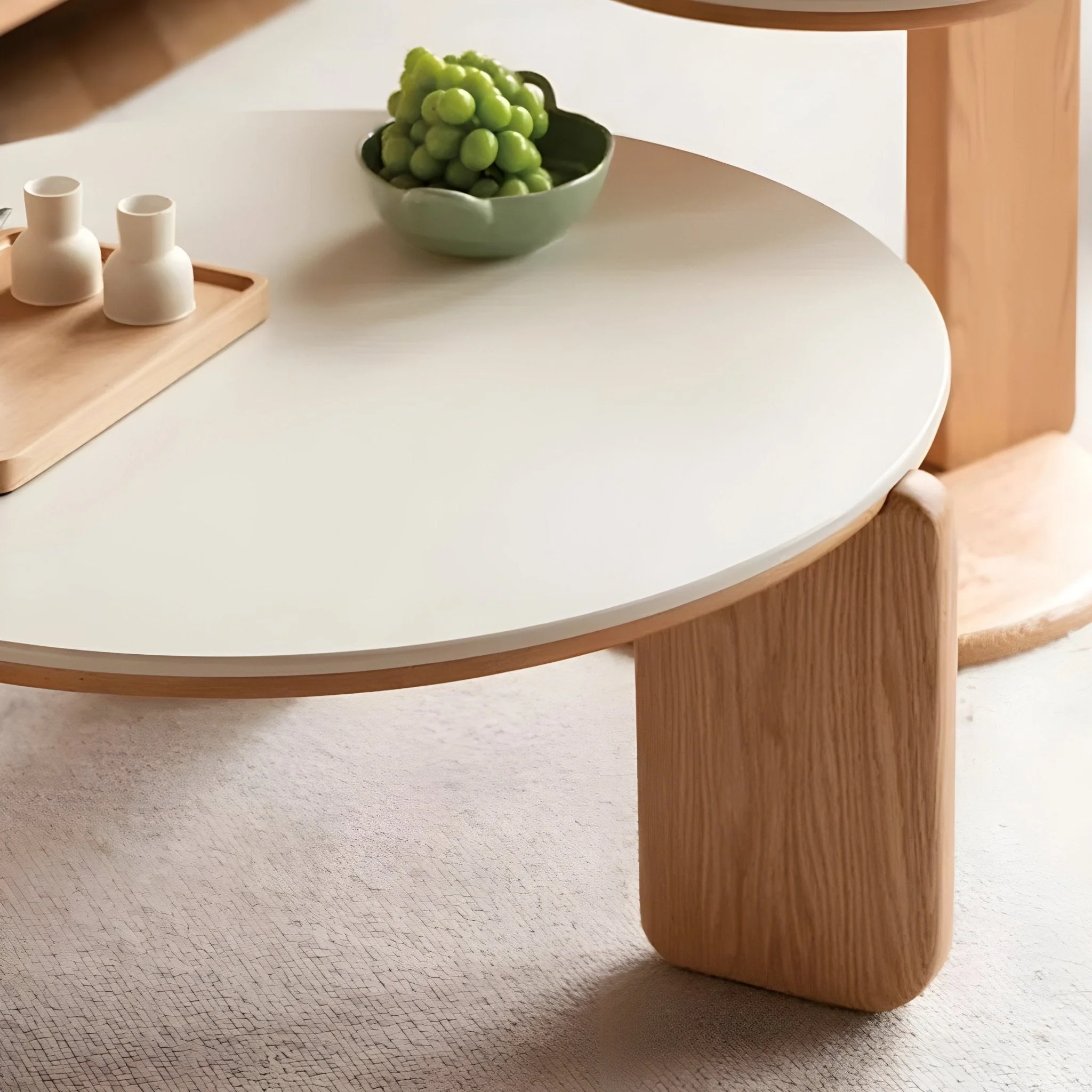 Jelling Natural Solid Oak Coffee Table Set - Image 4