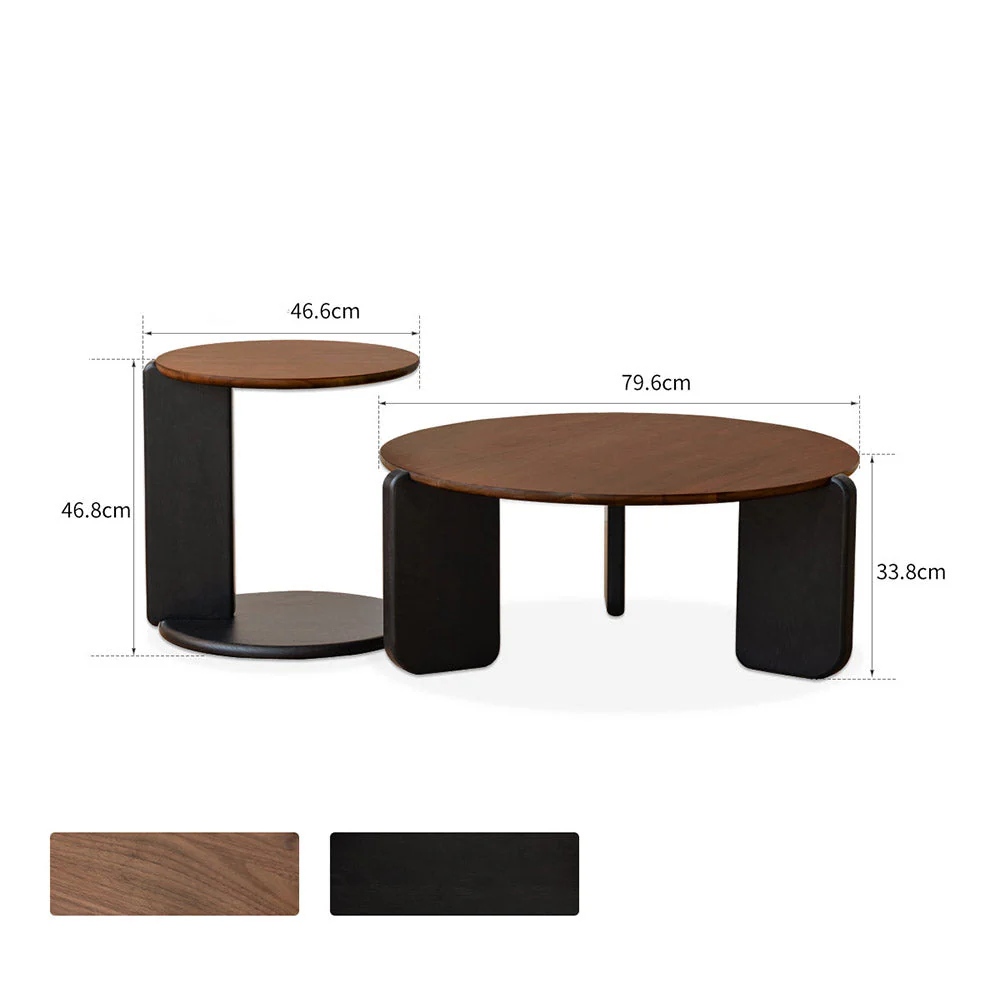 Jelling Natural Solid Walnut Coffee Table Set - Image 12