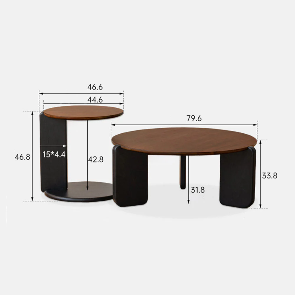 Jelling Natural Solid Walnut Coffee Table Set - Image 13