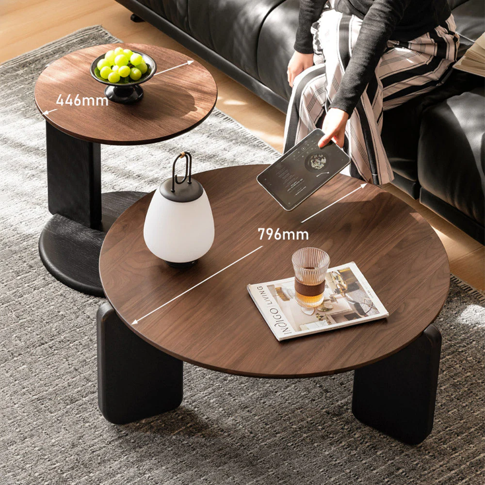 Jelling Natural Solid Walnut Coffee Table Set - Image 5