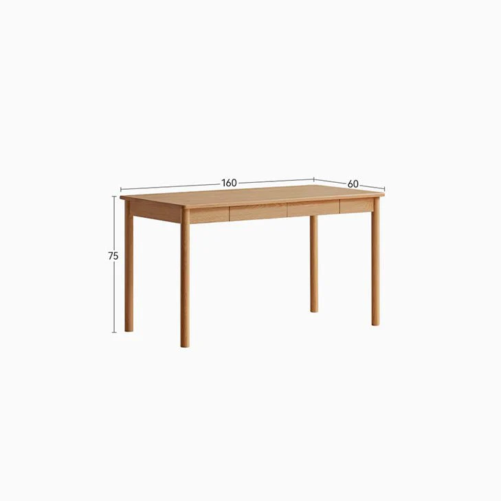 Jena Natural Solid Oak Writing Desk - Image 10