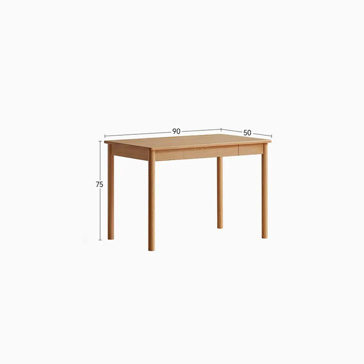 Jena Natural Solid Oak Writing Desk - Image 6