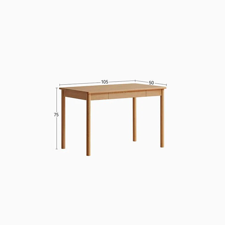 Jena Natural Solid Oak Writing Desk - Image 7