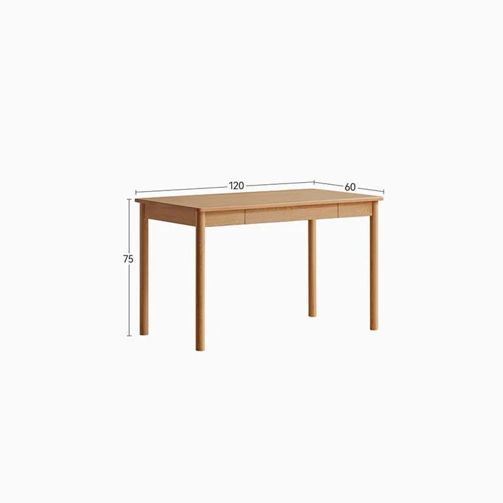Jena Natural Solid Oak Writing Desk - Image 8