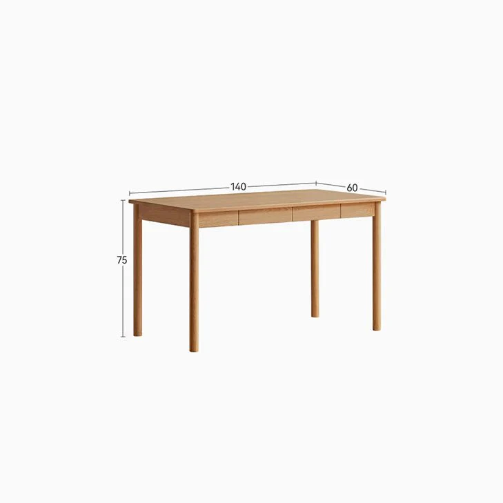 Jena Natural Solid Oak Writing Desk - Image 9