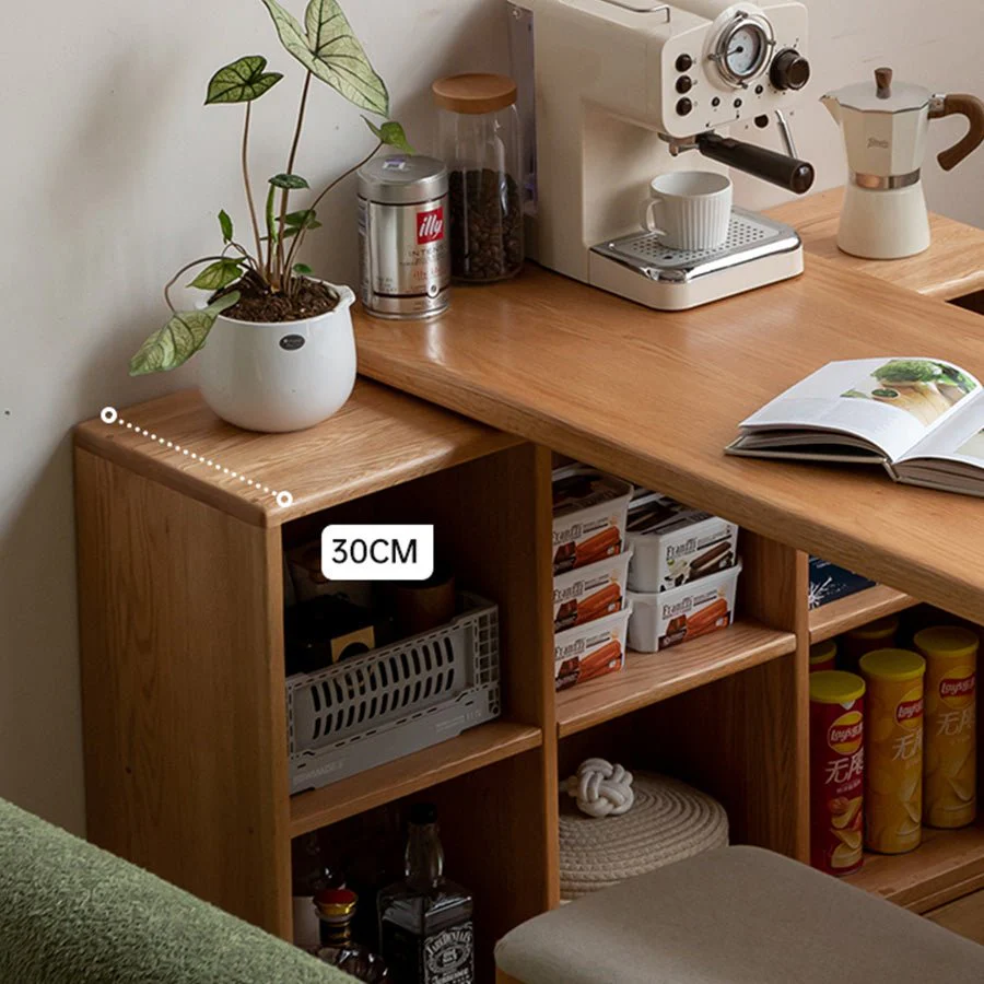 Kalana Natural Solid Oak Extending Corner Desk - Image 4