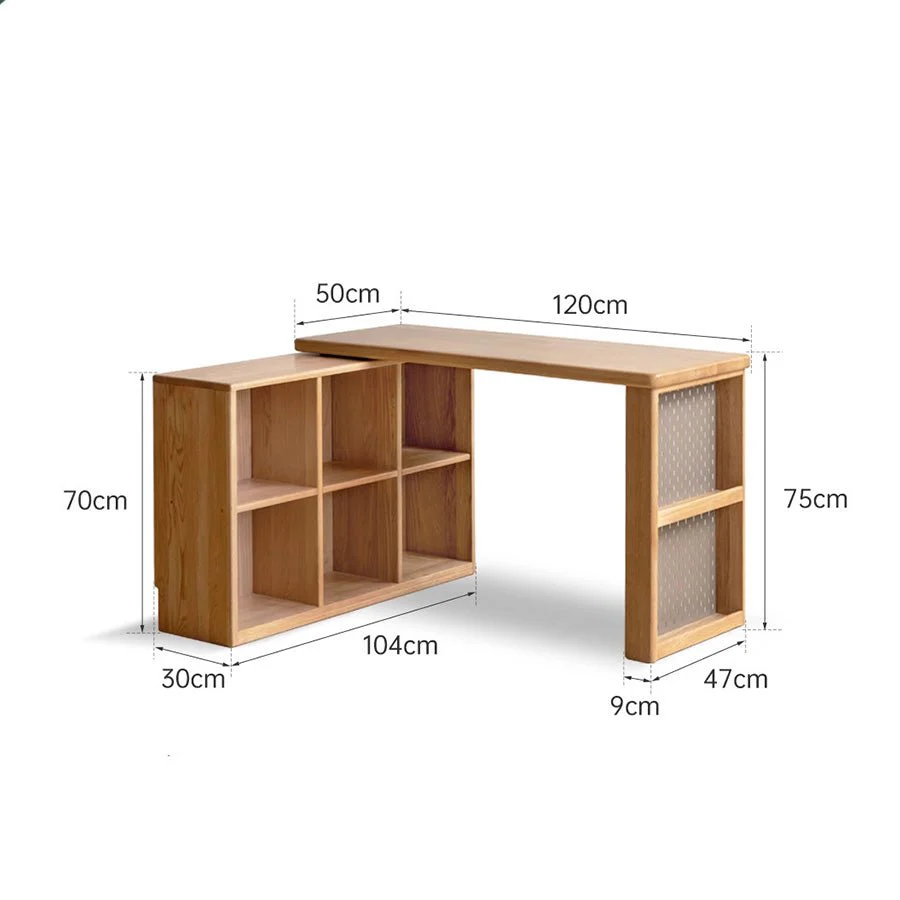 Kalana Natural Solid Oak Extending Corner Desk - Image 8
