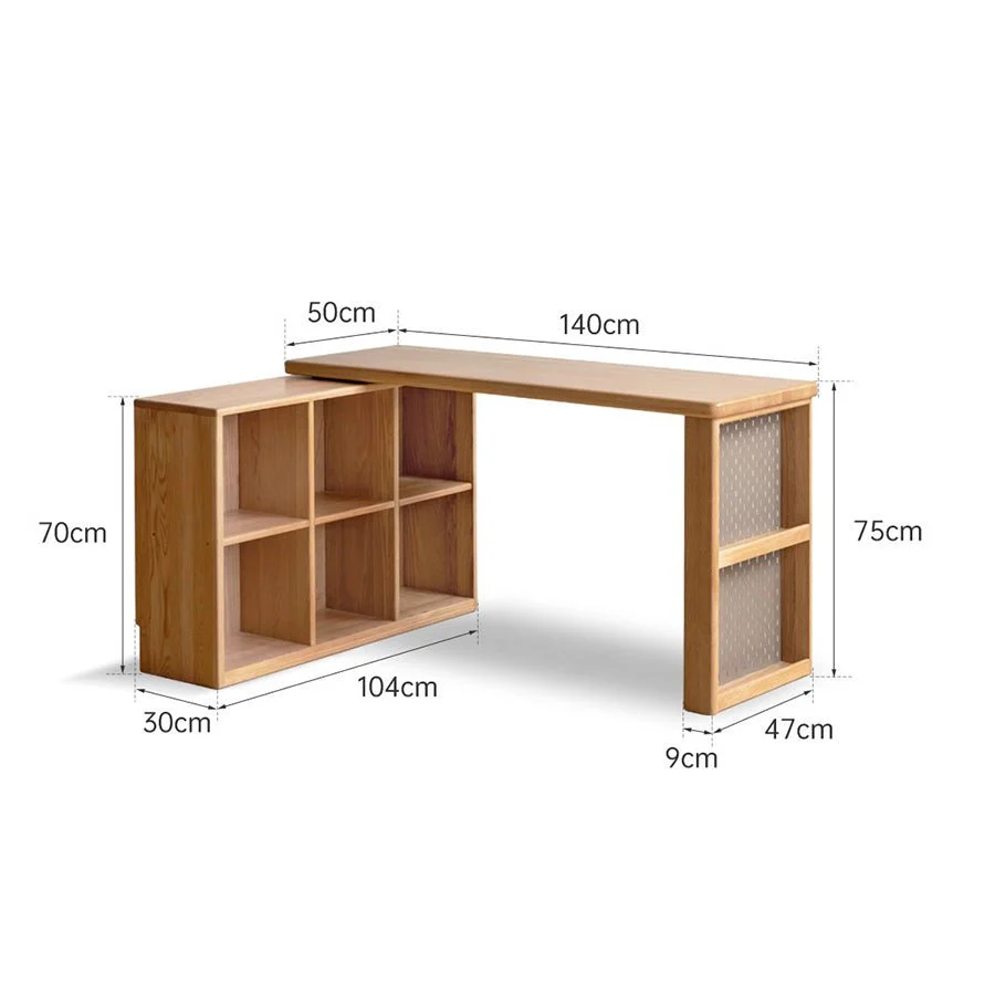 Kalana Natural Solid Oak Extending Corner Desk - Image 9