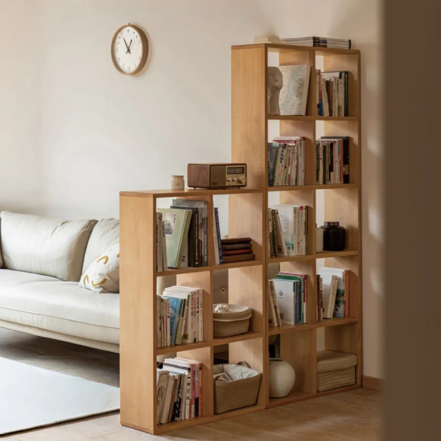 Kasai Natural Solid Oak Bookcase / Display Shelves - Image 3