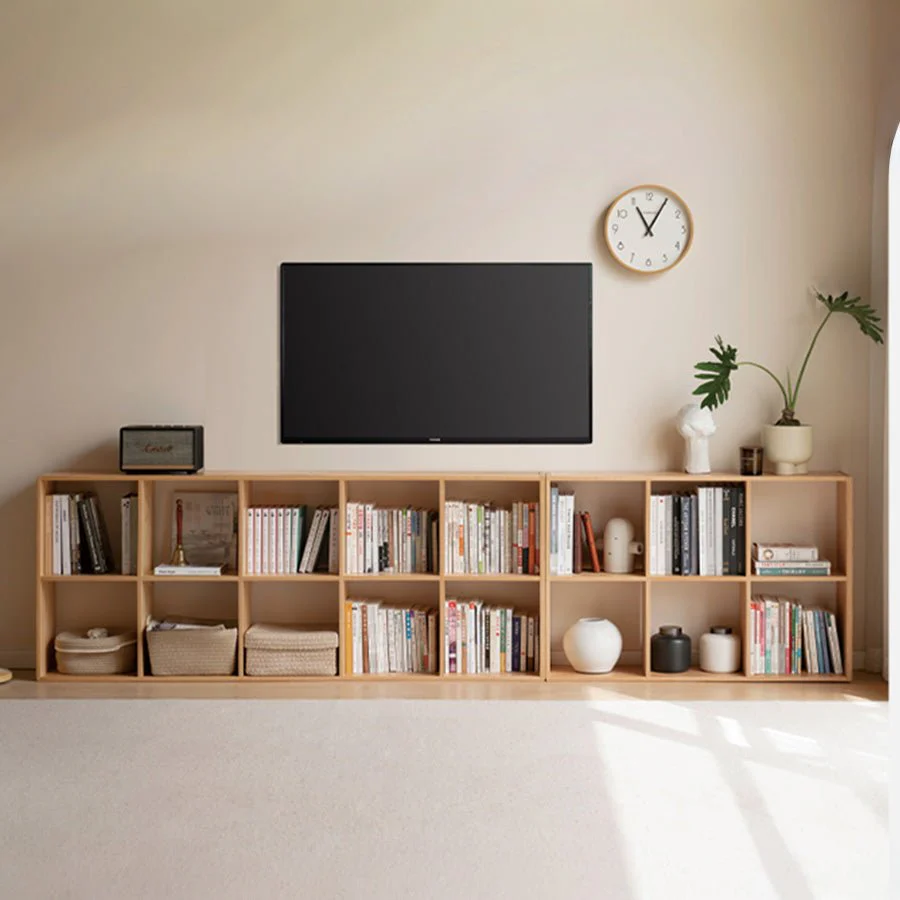 Kasai Natural Solid Oak Bookcase / Display Shelves - Image 4