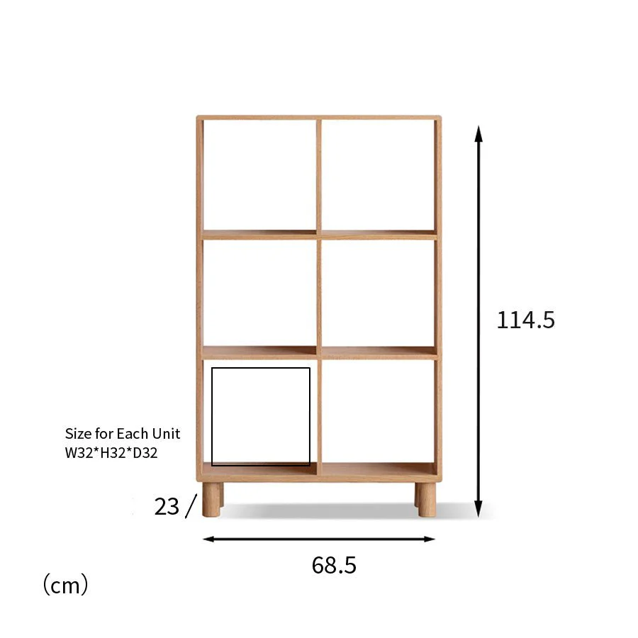 Kasai Natural Solid Oak Bookcase / Display Shelves - Image 7