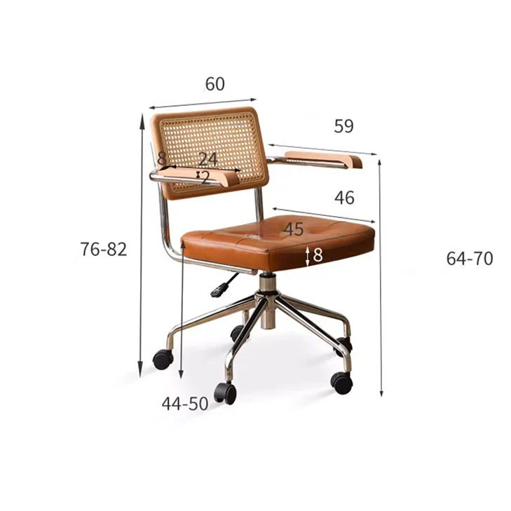 Kassel Rattan Study Office Chair - Image 9
