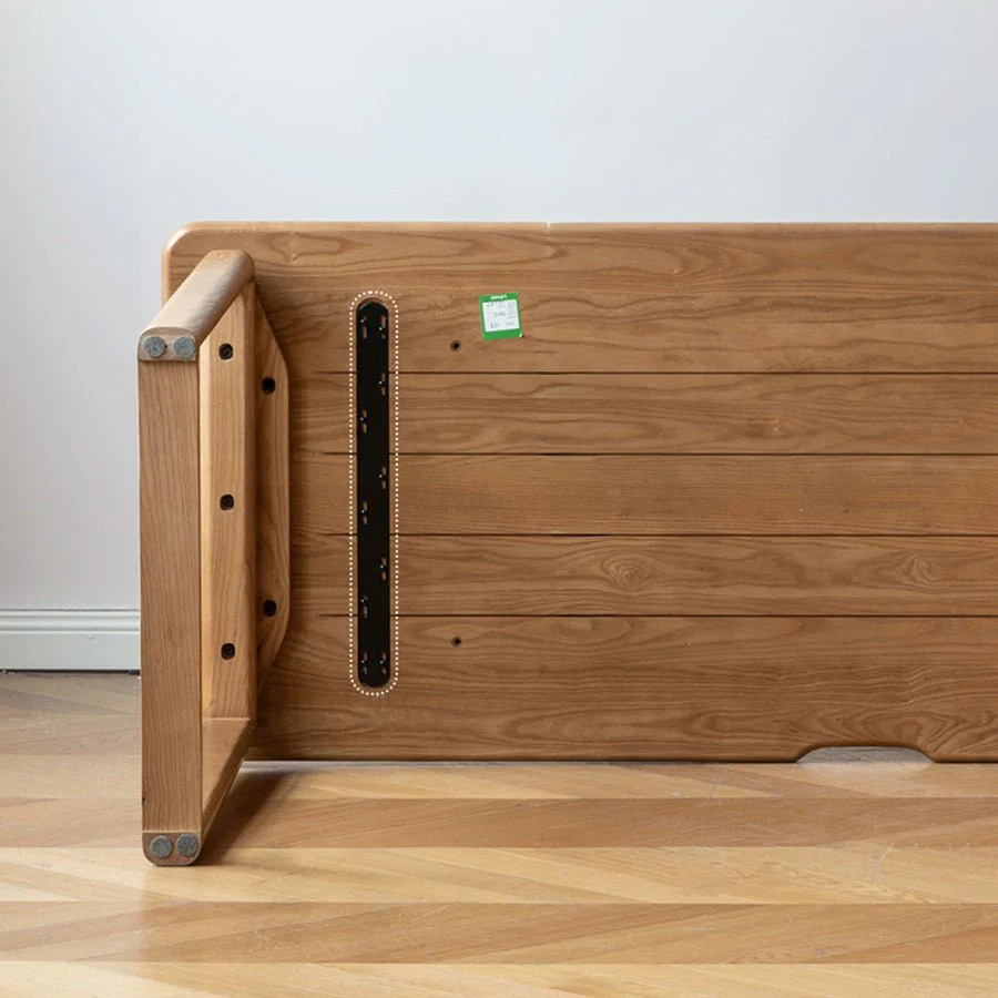 Kemberg Natural Solid Ash Writing Desk with Drawers - Image 7