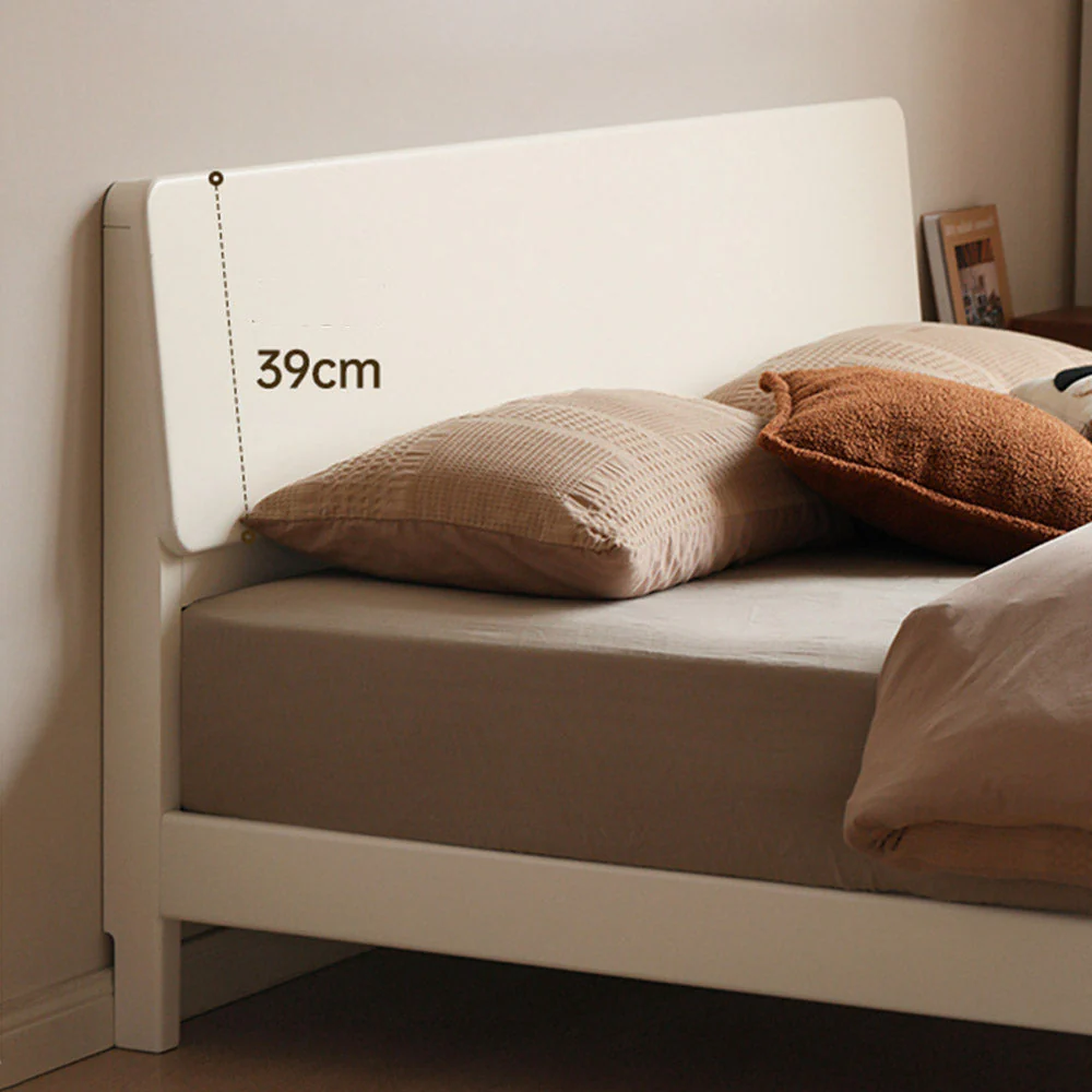 Kemi Cream Rubber Wood Painted Bed Frame - Image 9