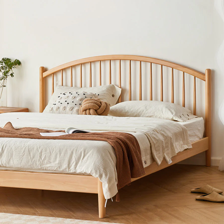 Kemi Natural Solid Beech Harp Bed Frame - Image 3
