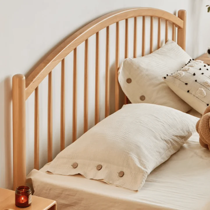 Kemi Natural Solid Beech Harp Bed Frame - Image 5