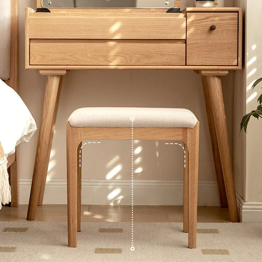 Kempen Natural Solid Hardwood Dressing Stool - Image 2