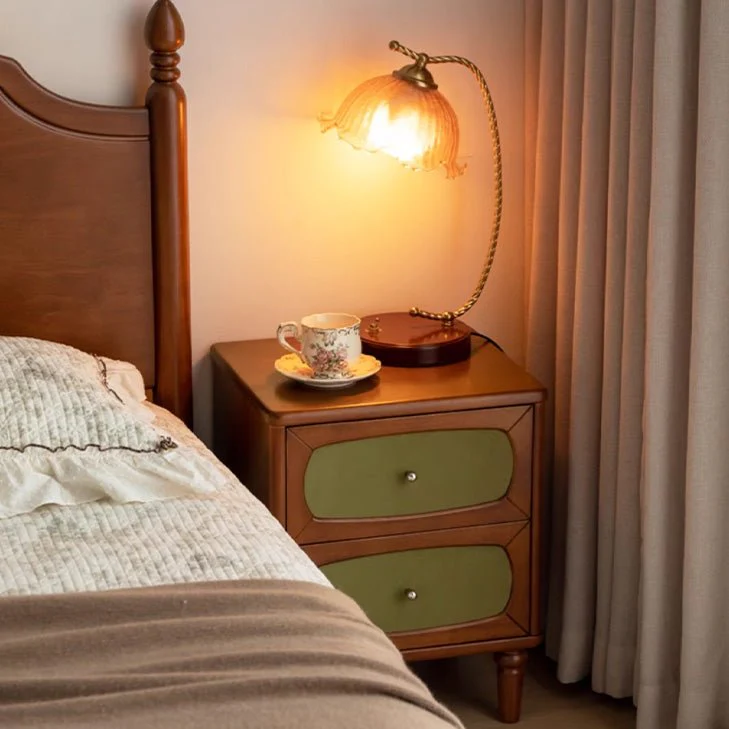 Kinna Rustic Design Tulip Poplar Bedside Table - Image 3